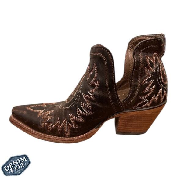 Ariat Women’s Weathered Brown Dixon Western Booties/Boots | PRELOVED!! - Picture 4 of 15